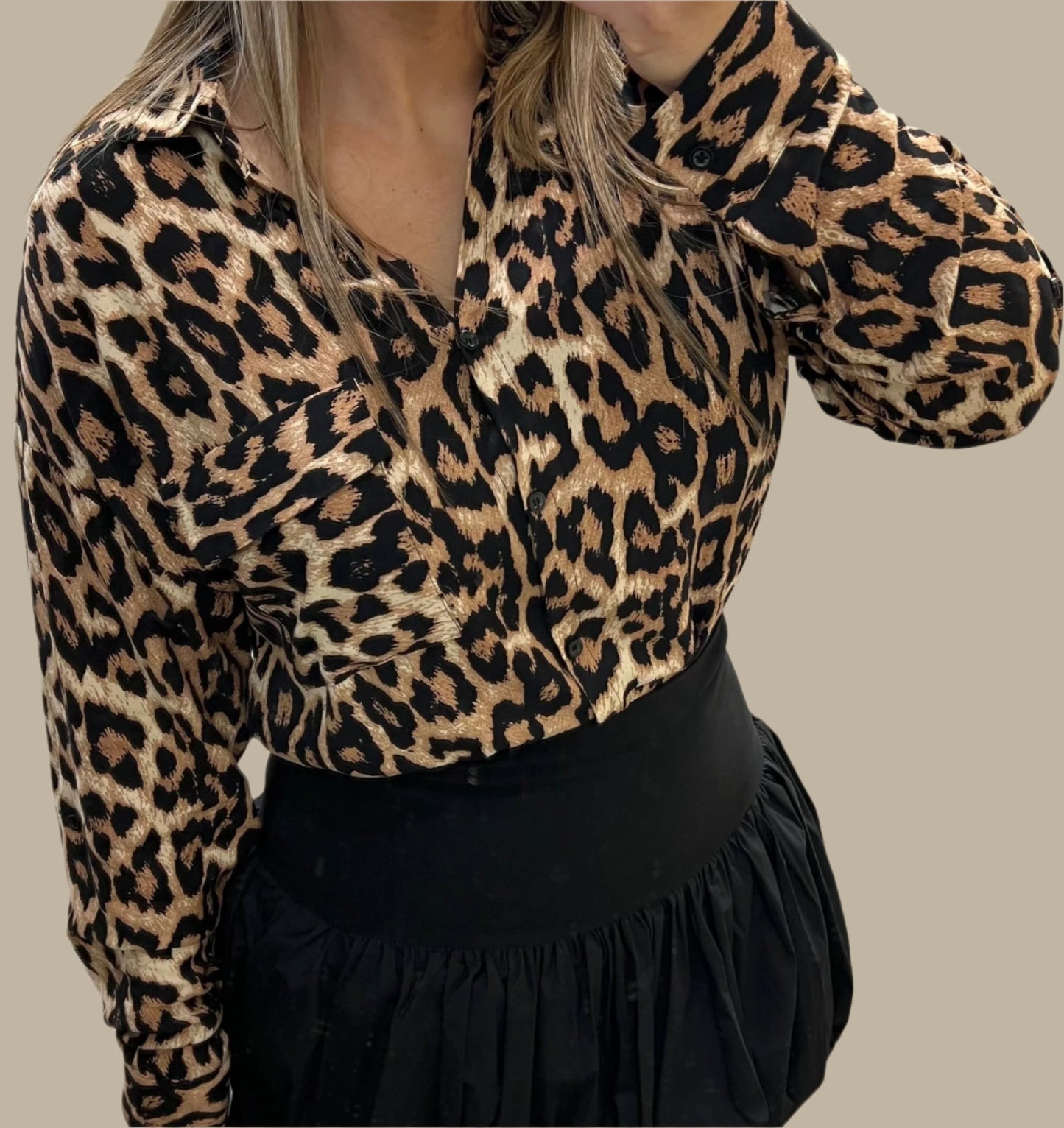 Amelia Animal Print Long Sleeve Top