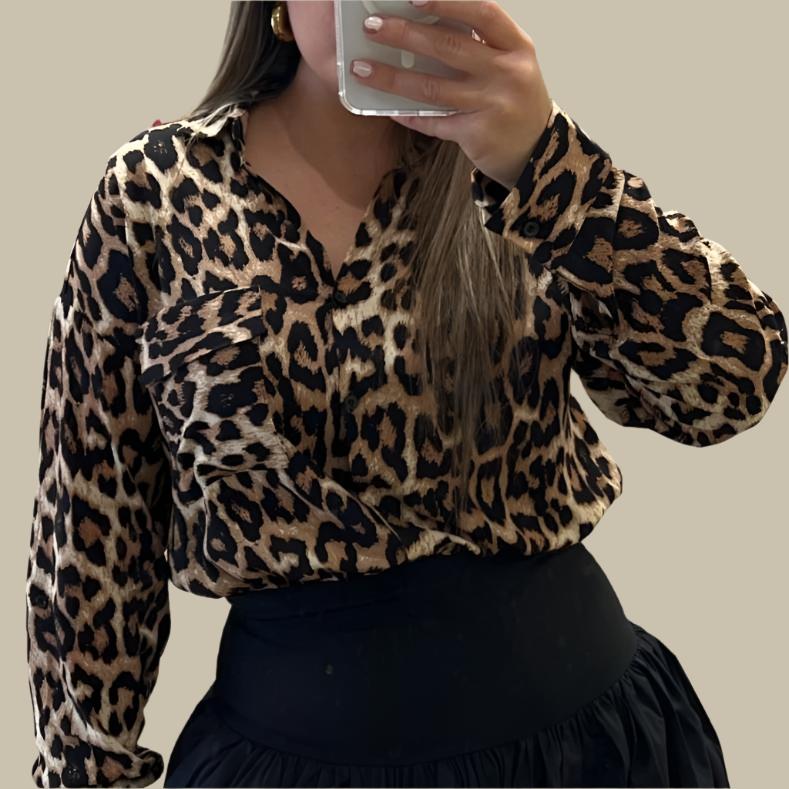 Amelia Animal Print Long Sleeve Top