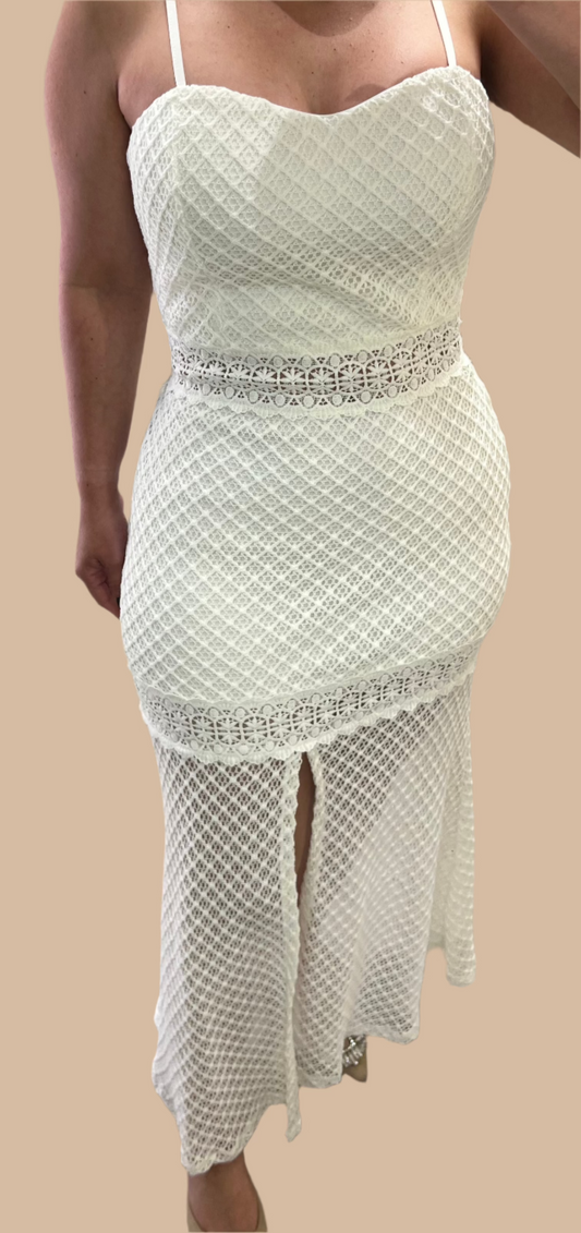 Rose White Dress