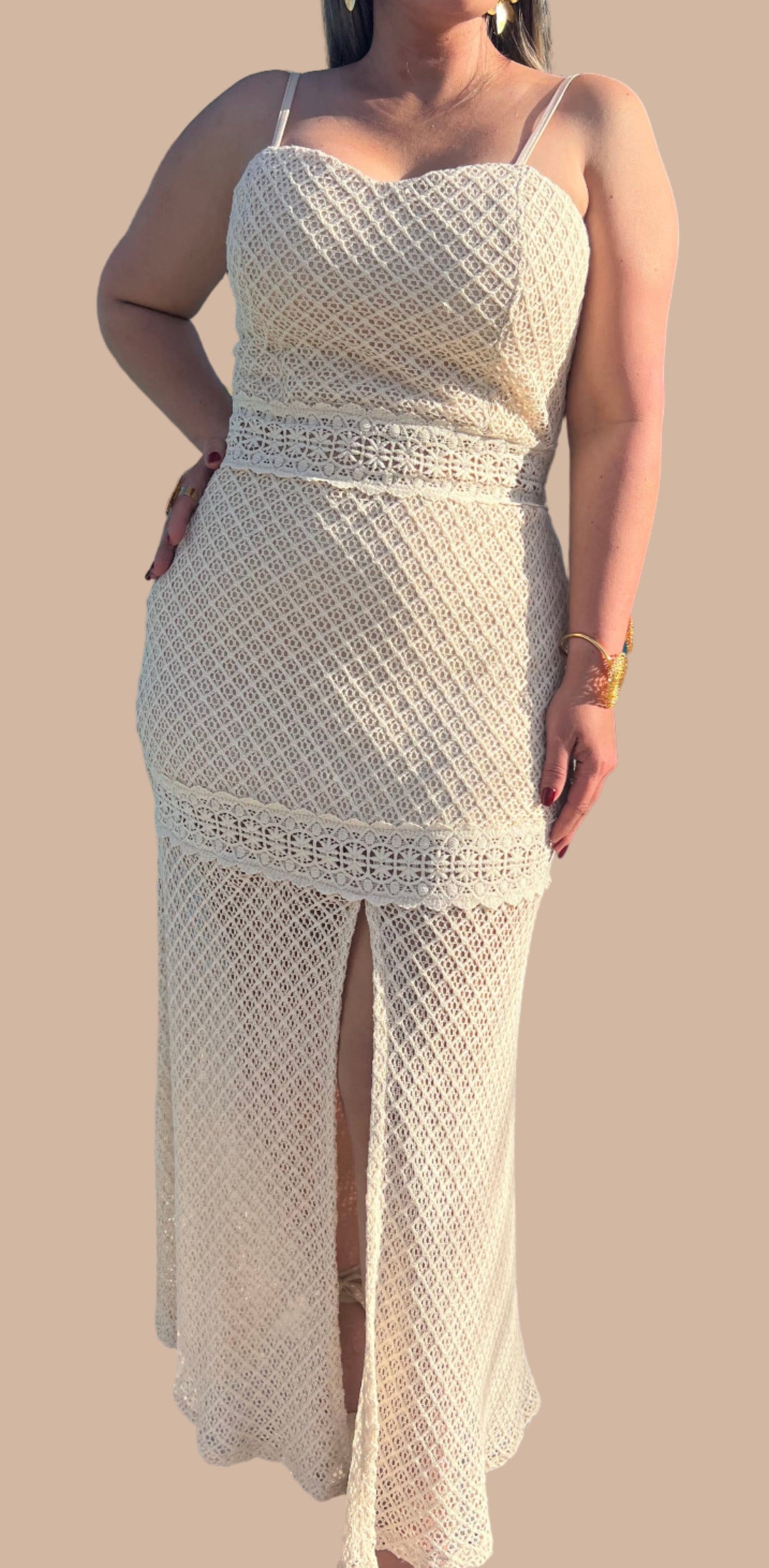 Rose Beige Dress