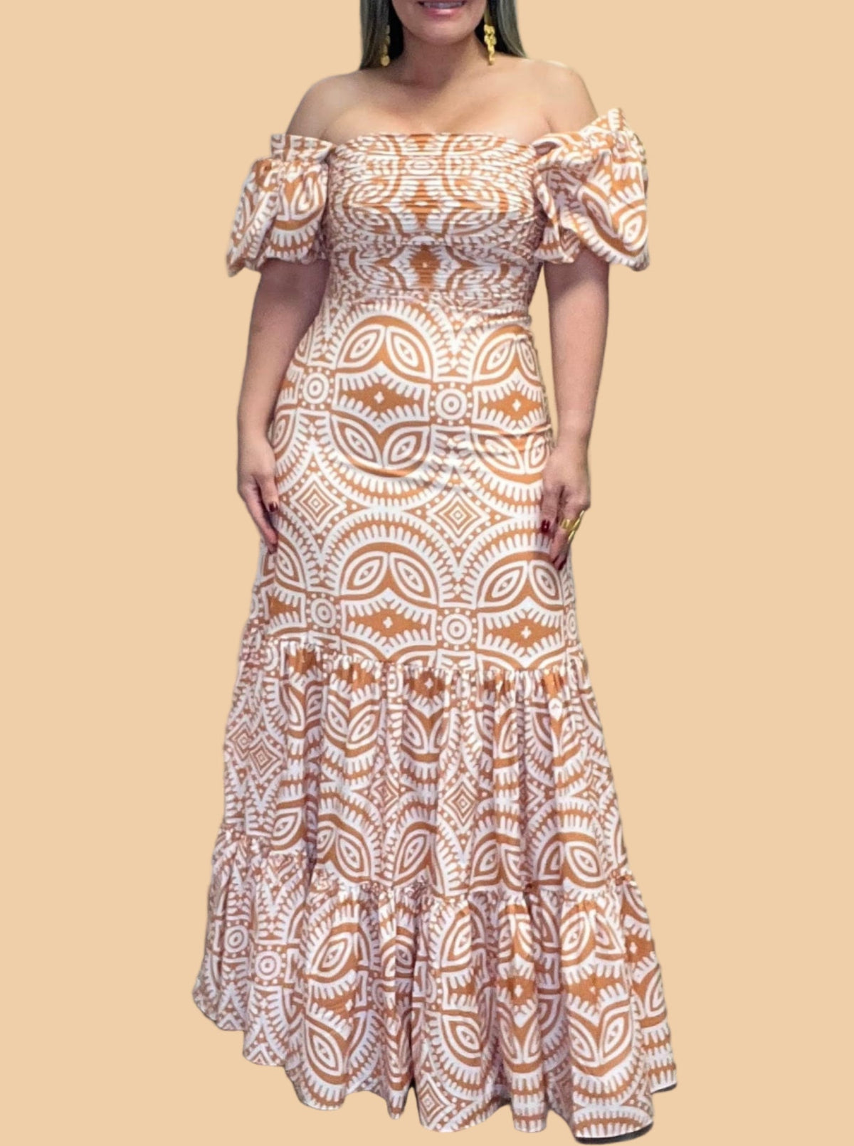 Clara Mustard Dress